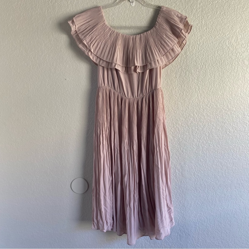 H&M Pleated Chiffon Dress
